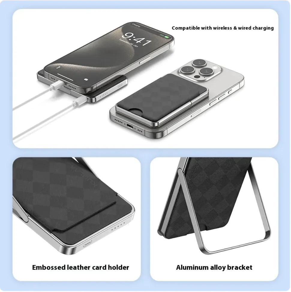 Magnetic Charger & Card Wallet